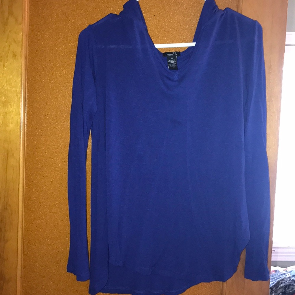 blue lightweight hoodie